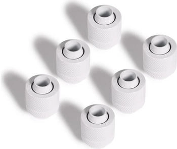 Alphacool Eiszapfen 13/10mm Anschraubtülle G1/4 - White Sixpack Verbindung weiß für weiche Schläuche (PVC Silikon Neoprene)