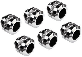 Alphacool Eiszapfen Pro Anschluss 13mm Hardtube Fitting G1/4 6-Pack - chrome