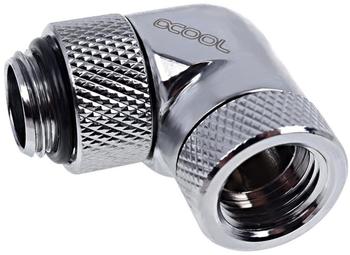 Alphacool Eiszapfen Winkeladapter Anschlüsse chrom 360° drehbar 90° gewinkelt