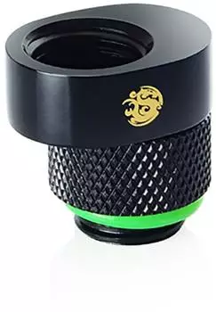 Bitspower X-Cross Adapter G1/4 Zoll AG auf G1/4 Zoll IG - 5mm Versatz schwarz matt