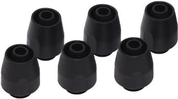 Alphacool HF Anschraubtülle TPV - Gerade - Black Verbindung schwarz (matt) 6er Set gerade