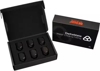 Thermal Grizzly DeltaMate Rotary 90&deg; Verbindung, schwarz, 6er-Pack (TG-DM-FIT-6003)
