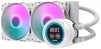 darkFlash DN-D240 CPU-Wasserkühler 240mm, ARGB, LCD-Display, weiß (DN-D240)