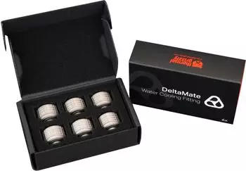 Thermal Grizzly DeltaMate Fitting ST13 matt Nickel 6er-Pack (TG-DM-FIT-6217)