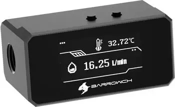 Barrow FBFT08b Multimode OLED Durchflussmesser / Überhitzungsalarm, schwarz (FBFT08b)