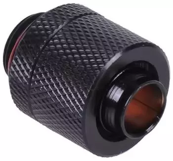Alphacool Anschraubt&uuml;lle G1/4 13/10mm (10x1,5mm) ger&auml;ndelt, schwarz matt (62437)