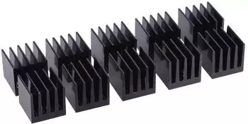 Alphacool GPU RAM Aluminium-K&uuml;hlk&ouml;rper 15x15mm, schwarz, 10 St&uuml;ck (17155)