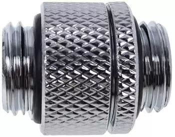 Alphacool Eiszapfen Doppelnippel drehbar G1/4 AG auf G1/4 AG, chrom (17245)