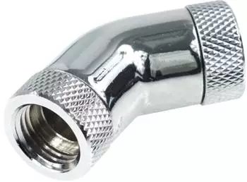 Alphacool HF Winkeladapter 45&deg; G1/4 drehbar, 2x Innengewinde, chrom (17053)