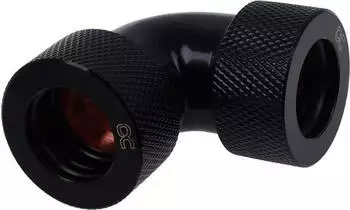 Alphacool HT HardTube Anschraubt&uuml;lle 90&deg; L-Verbinder 16mm, Deep Black (17298)
