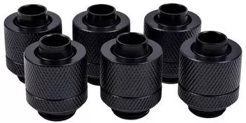 Alphacool Eiszapfen 13/10mm Anschraubt&uuml;lle G1/4 - Deep Black Sixpack