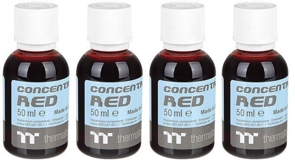 Thermaltake TT Premium Concentrate - Red (4 Bottle Pack) Wasserkühlung-Kühlflüssigkeiten