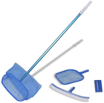 vidaXL Pool maintenance kit with telescopic handle and brush