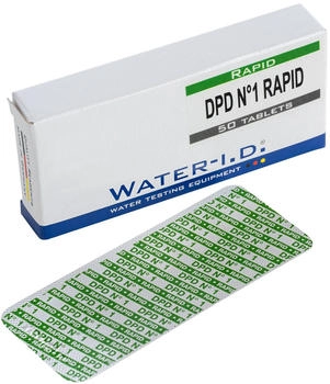 Water-I.D. DPD Nr. 1 Rapid Testtabletten Chlor für Pooltester