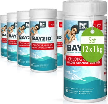 Höfer Chemie 12x1 kg BAYZID Pool Chlorgranulat für sauberes Wasser