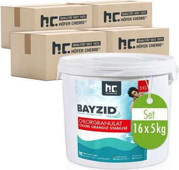 Höfer Chemie 16x5 kg BAYZID Chlorgranulat