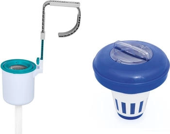 Bestway Flowclear Poolskimmer Dosier-Kit mit Dosierschwimmer Ø16,5 cm