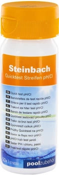 Steinbach Quicktest Streifen F&uuml;r Ph-Wert Und Freies Chlor 50 Stk.