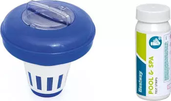 Bestway Flowclear Dosierschwimmer Kit inkl. 50 Teststreifen &Oslash;16,5 cm