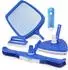 Höfer Chemie Pool Zubehör Set Basic 5-in-1 mit Bodensauger, Kescher, Bürste, Schwamm & Thermometer