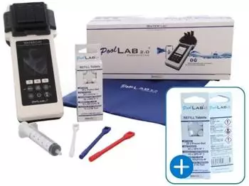 Water-I.D. PoolLab 2.0 elektr. Pooltester + Nachfüllpack