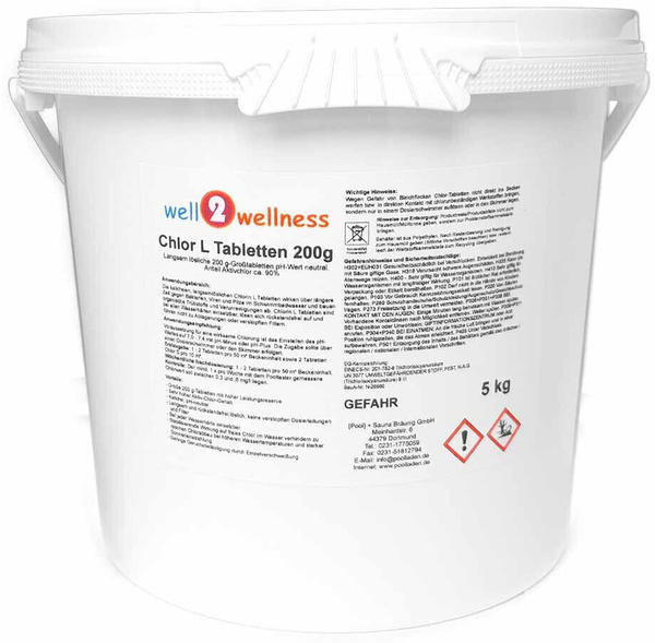 well2wellness Chlortabletten 15Kg (3 x 5 kg)