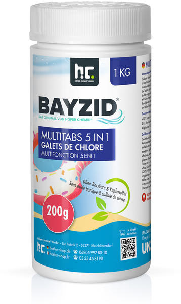 Höfer Chemie BAYZID Multitabs 200g 5in1 für Pools 1 x 1 kg