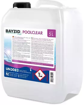 H&ouml;fer Chemie BAYZID Poolclear - Tr&uuml;bungsbeseitigung f&uuml;r Pool-Filter mit Kartuschen & Filterballs 1 x 5 L