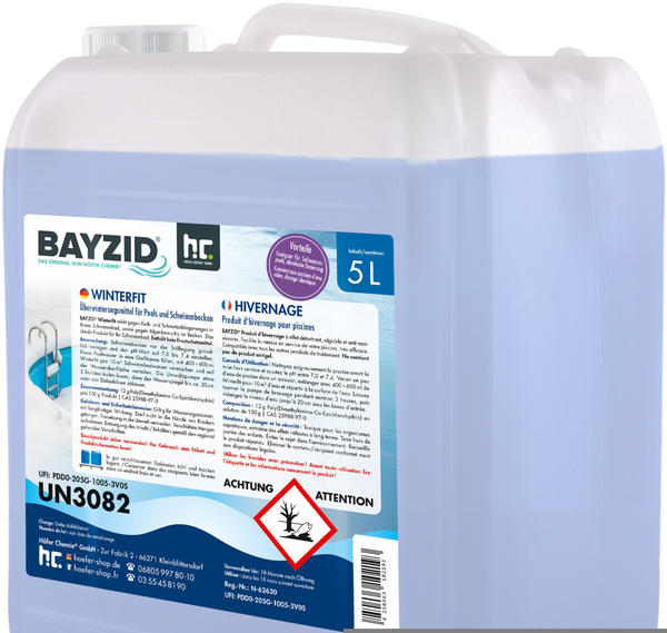 Höfer Chemie BAYZID Winterfit Überwinterungsmittel für Pools 4 x 5 L