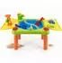 Relaxdays Wasserspieltisch Kinder, 2 Fächer mit Deckel, Kunststoff, 100x48cm