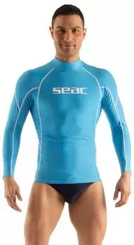 Seac RAA Long Evo Rash Guard UV-Schutz-Shirt Langarm (1550002MVAR) blau