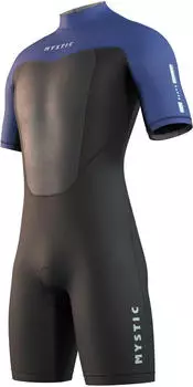 Mystic BRAND 3/2 Back Zip Shorty Neoprenanzug (35000.250035) schwarz/blau