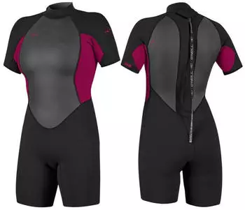 O'Neill Reactor-2 2mm Back Zip Wetsuit (5043B) schwarz/punk pink
