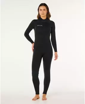 Rip Curl Trad 3/2mm Back Zip Flatlock Wetsuit (17AWFS) schwarz