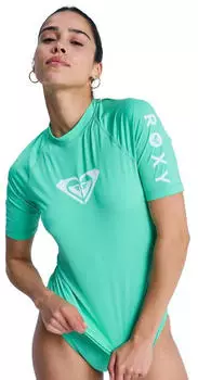 Roxy Whole Hearted Kurzärmeliger Rashguard UPF 50+ (ERJWR03548) grün