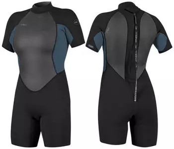 O'Neill Reactor-2 2mm Back Zip Wetsuit (5043B) black/copen blue