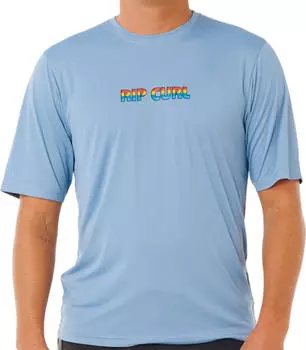 Rip Curl Icons of Surf Lite UV T-Shirt Rashguard (163MRV) faded denim