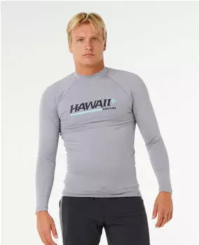 Rip Curl Icons of Surf Lite UV T-Shirt Rashguard Faded grey marle
