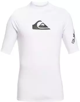 Quiksilver All Time Kurz&auml;rmliger Rashguard UPF 50 (EQYWR03358) wei&szlig;