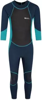 Mountain Warehouse Full Length Kids Wetsuit 2mm Wetsuit mit UPF 50+ (UTMW1441) petrol