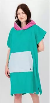 Deproc Parlee Beach Badeponcho mit K&auml;ngurutasche (18510627) t&uuml;rkis