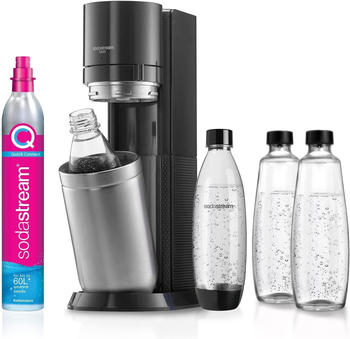 SodaStream Duo Titan Comfort-Set mit CO2-Zylinder + 2X 1L Glasflasche + Flaschenhalter