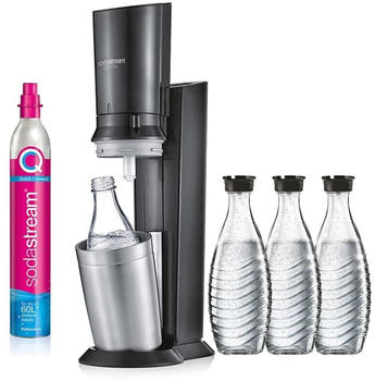 SodaStream Crystal 3.0 Titan Hydration Pack + 4 Glaskaraffen