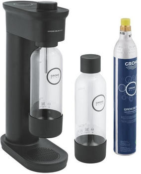 GROHE Blue Fizz Basic Couple Set schwarz mit 2 Wasserflaschen