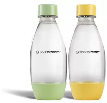 SodaStream Fuse Kunststoffflasche 0,5l 2er-Pack gr&uuml;n gelb