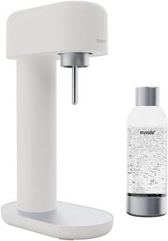 SodaTASTE Ruby 2.0 Wassersprudler Wei&szlig;-Silber inkl. 1-Liter-Wasserflasche