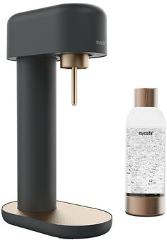 mysoda Ruby 2.0 Wassersprudler Schwarz-Kupfer inkl. 1-Liter-Wasserflasche