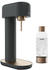 schwarz: SodaTASTE Ruby 2.0 Wassersprudler inkl. 1-Liter-Wasserflasche