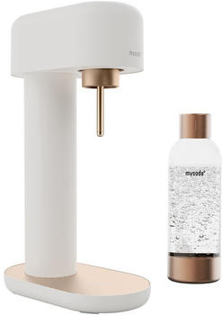 SodaTASTE Ruby 2.0 Wassersprudler Wei&szlig;-Kupfer inkl. 1-Liter-Wasserflasche