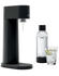 schwarz + 1L Quick-Lock Plastikflasche + CO2-Zylinder: mysoda Woody Wassersprudler